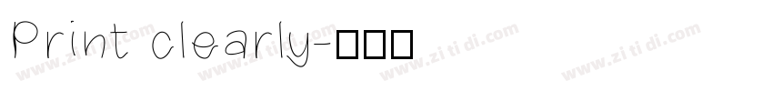 Print clearly字体转换